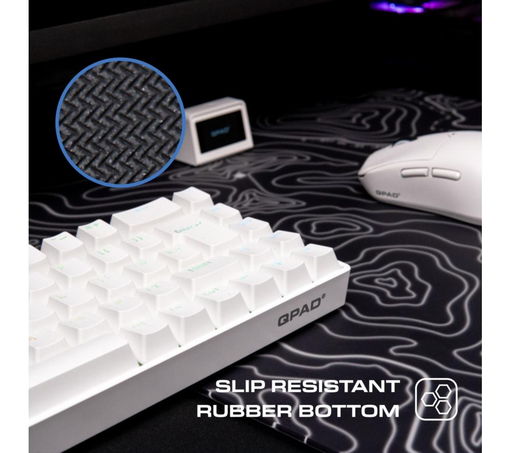 QPAD Glass Superglide Mouse Mat - Black & White, Large image number 5 of 6