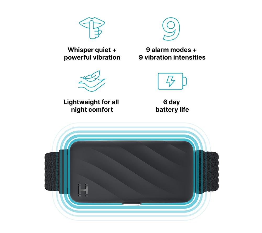 HOMEDICS WakeBand Silent Alarm Wristband - Black image number 2 of 8