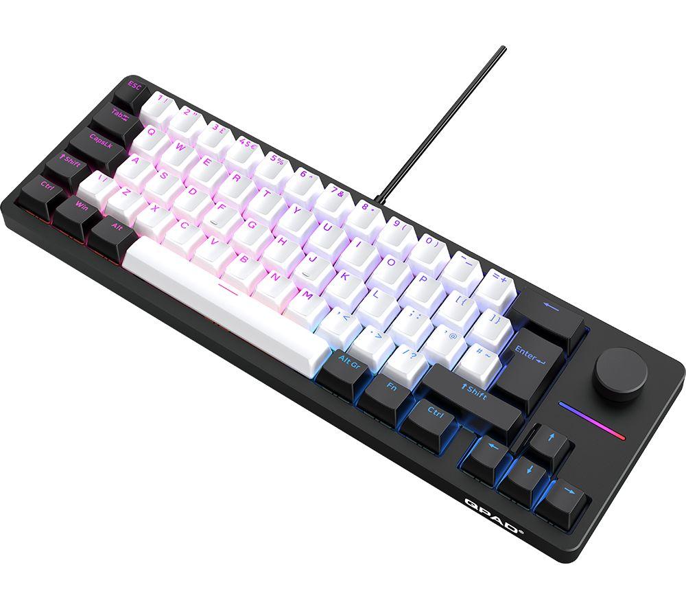 QPAD Loop 65 Model 1 Gasket Mechanical Gaming Keyboard - Black & White image number 3 of 5