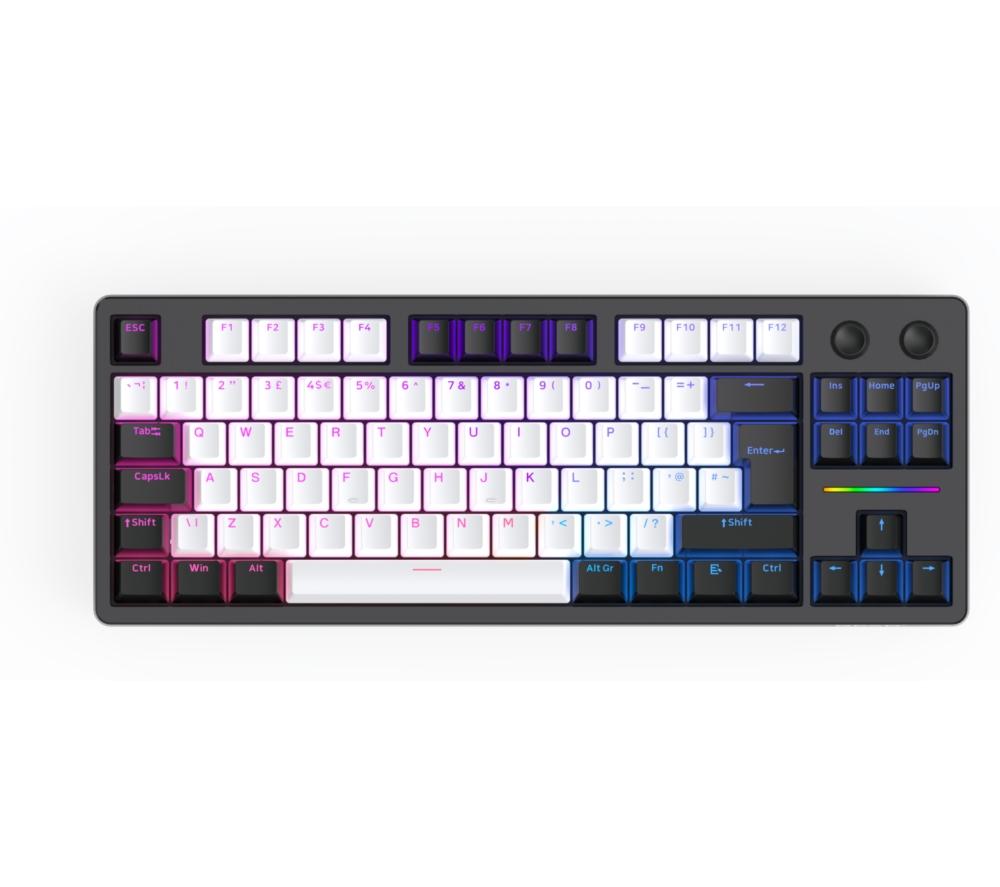 QPAD Loop TKL Mechanical Gaming Keyboard - Black & White image number 2 of 17