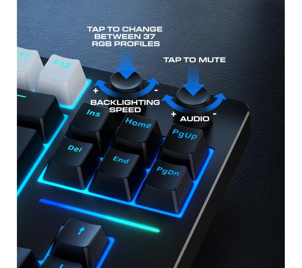 QPAD Loop TKL Mechanical Gaming Keyboard - Black & White image number 6 of 17