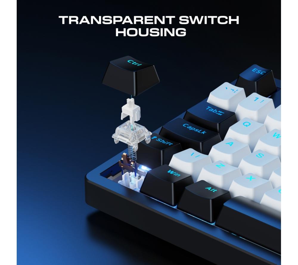 QPAD Loop TKL Mechanical Gaming Keyboard - Black & White image number 10 of 17