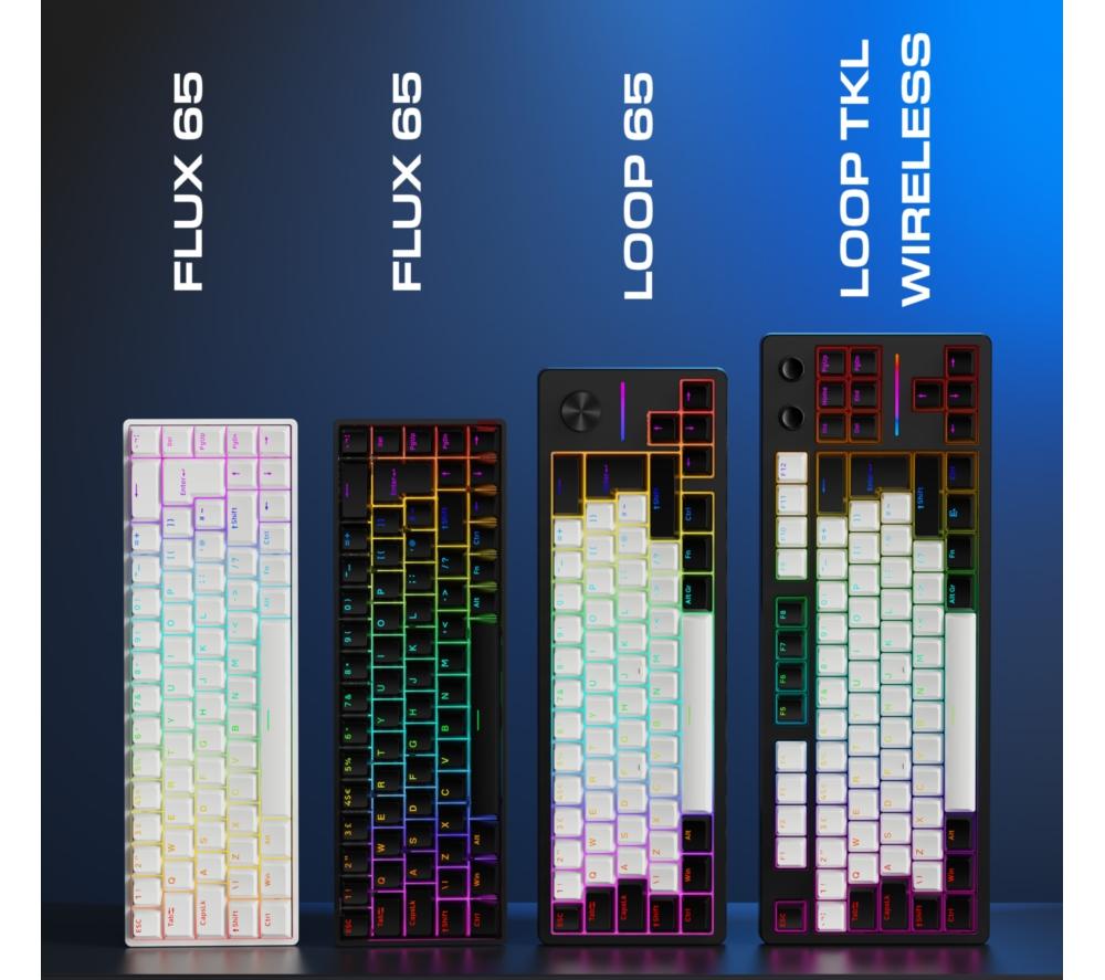 QPAD Flux 65 Magnetic Hall Effect Gaming Keyboard - Black image number 8 of 15