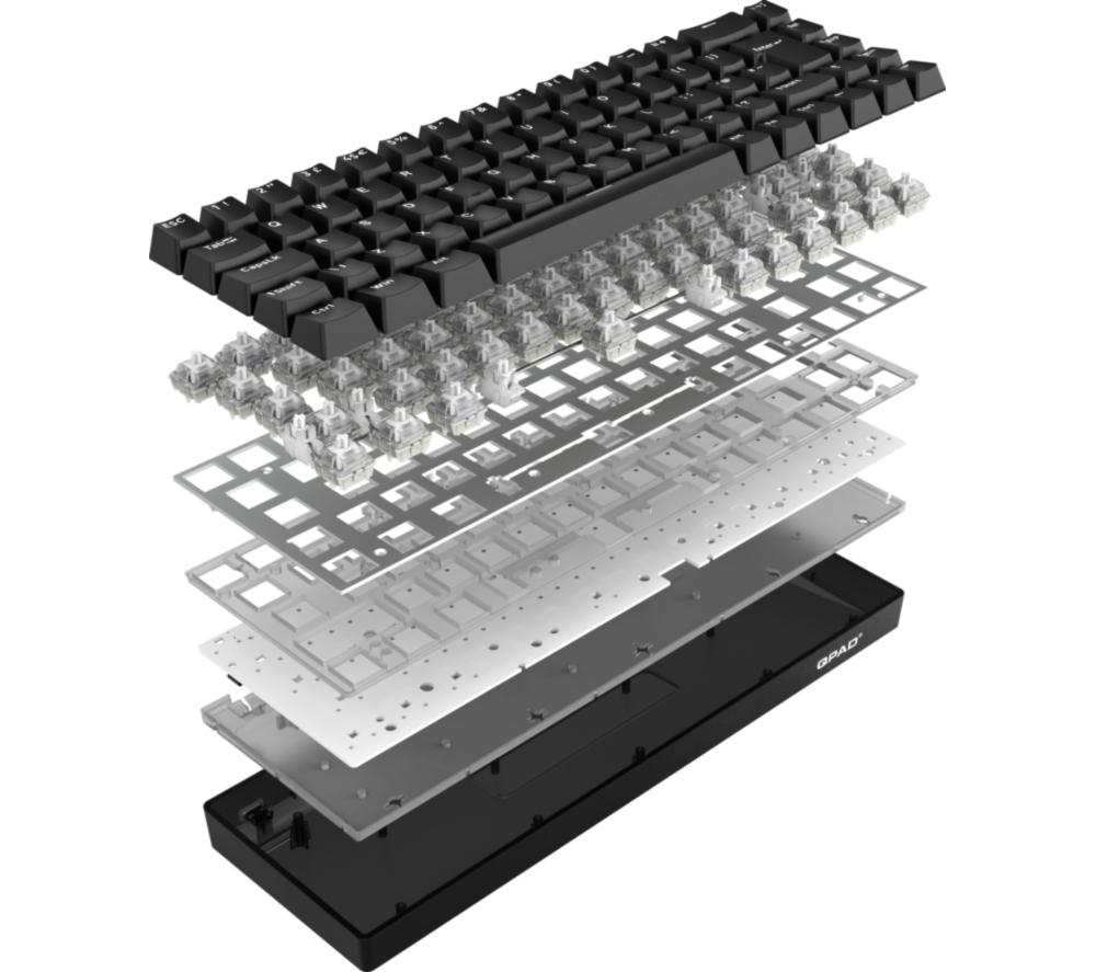 QPAD Flux 65 Magnetic Hall Effect Gaming Keyboard - Black image number 9 of 15