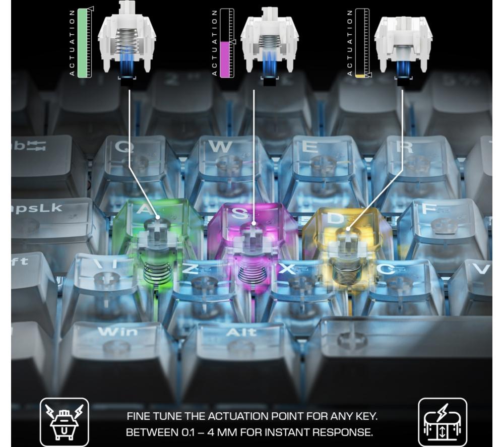 QPAD Flux 65 Magnetic Hall Effect Gaming Keyboard - White image number 2 of 15