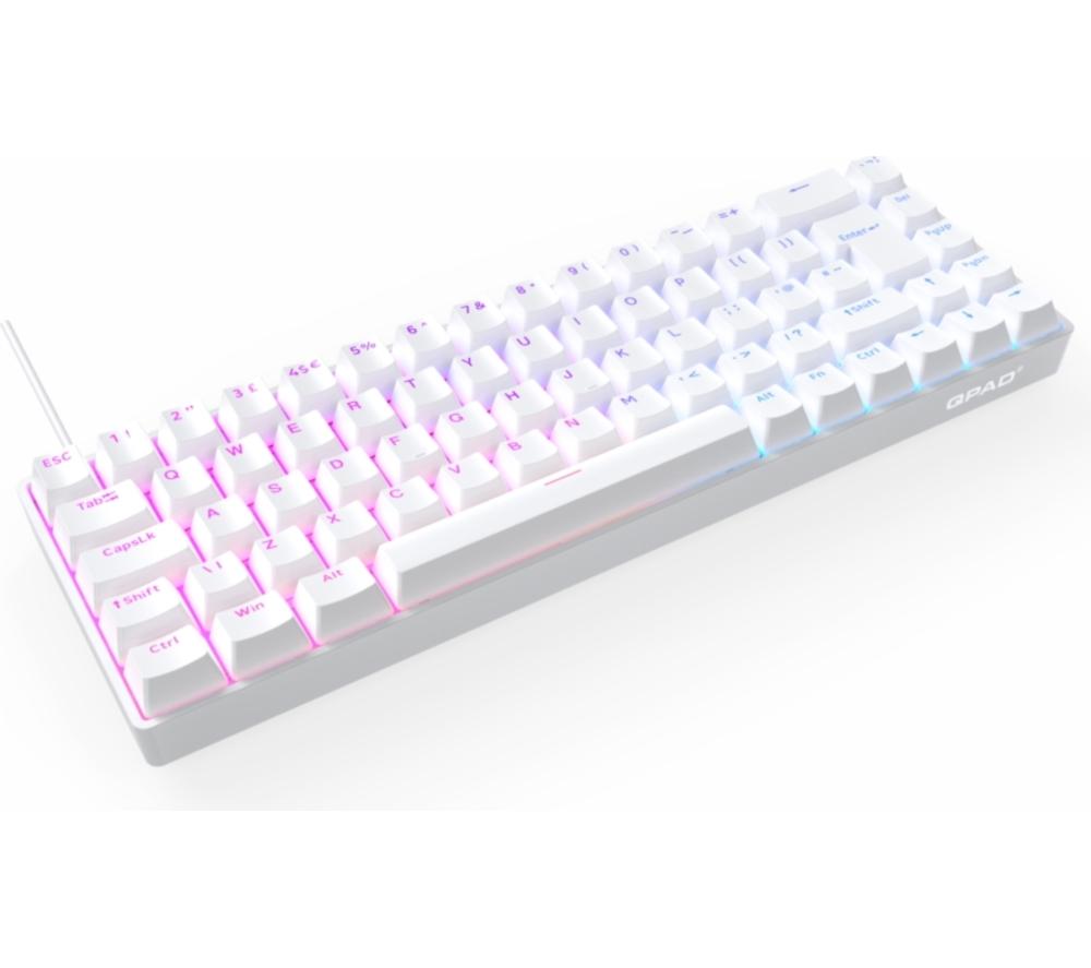 QPAD Flux 65 Magnetic Hall Effect Gaming Keyboard - White image number 9 of 15