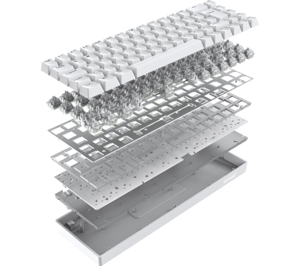 QPAD Flux 65 Magnetic Hall Effect Gaming Keyboard - White image number 10 of 15