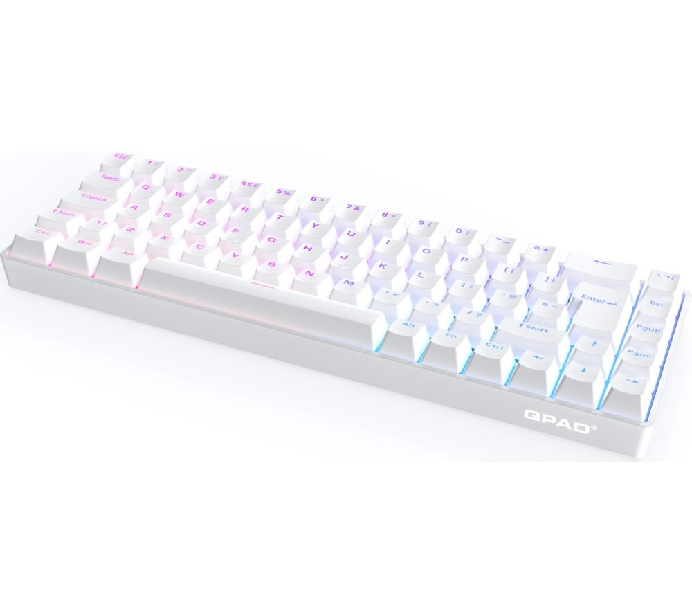QPAD Flux 65 Magnetic Hall Effect Gaming Keyboard - White image number 12 of 15
