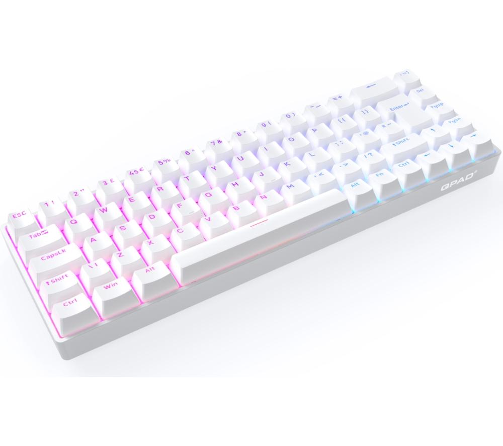QPAD Flux 65 Magnetic Hall Effect Gaming Keyboard - White image number 14 of 15