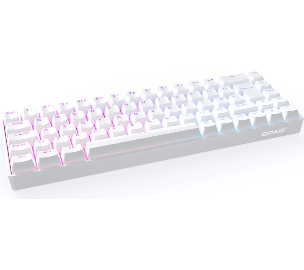 QPAD Flux 65 Magnetic Hall Effect Gaming Keyboard - White image number 15 of 15