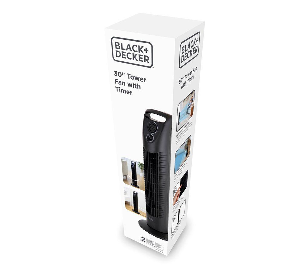BLACK + DECKER BXFT50002GB 10" Tower Fan - Black image number 4 of 8
