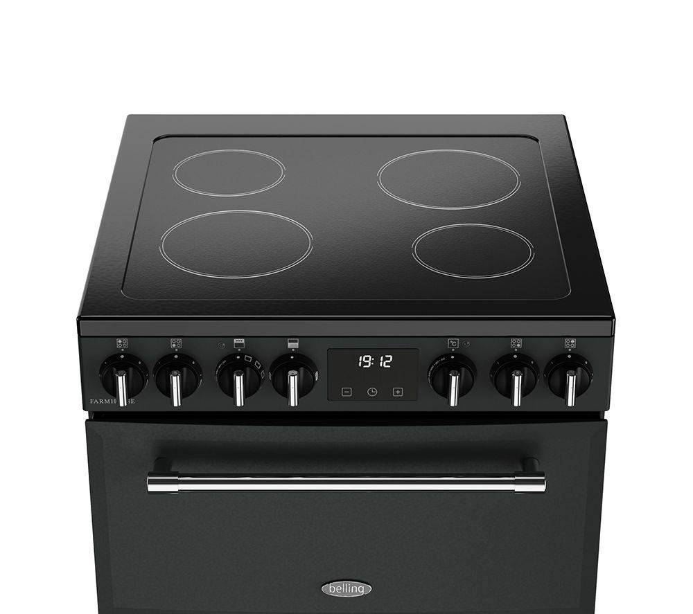 BELLING Farmhouse 60E Electric Ceramic Cooker - Anthracite & Chrome image number 3 of 5