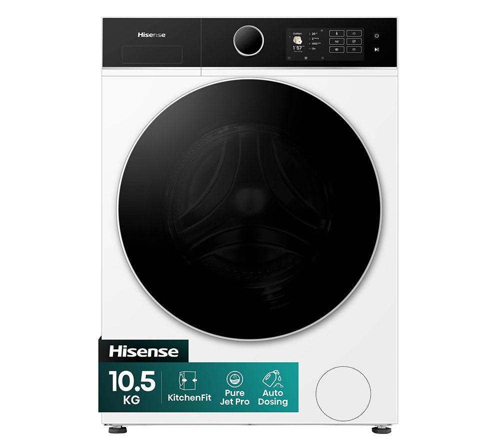 HISENSE KitchenFit 5i Series WF5I1045BWQ WiFi-enabled 10.5 kg 1400 Spin Washing Machine – White, White