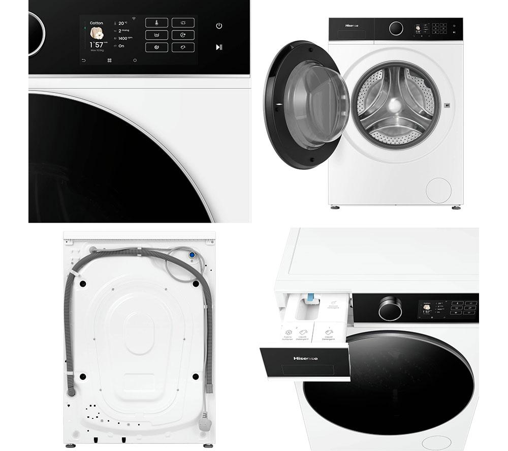 HISENSE KitchenFit 5i Series WF5I1045BWQ WiFi-enabled 10.5 kg 1400 Spin Washing Machine - White image number 14 of 29