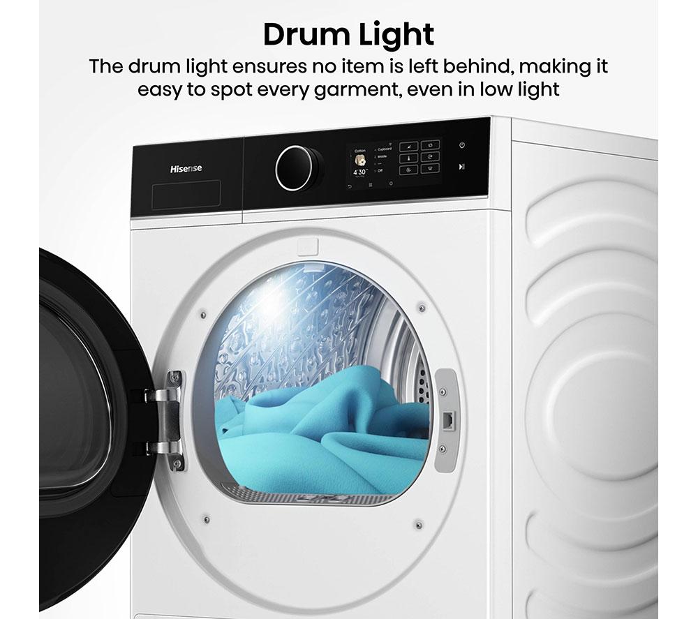 HISENSE 5i Series DH5I104BWAB WiFi-enabled 10 kg Heat Pump Tumble Dryer - White image number 21 of 22