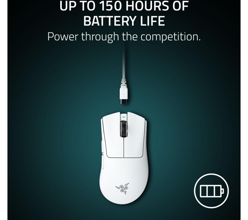 Buy RAZER DeathAdder V4 Pro Wireless Optical Gaming Mouse - White