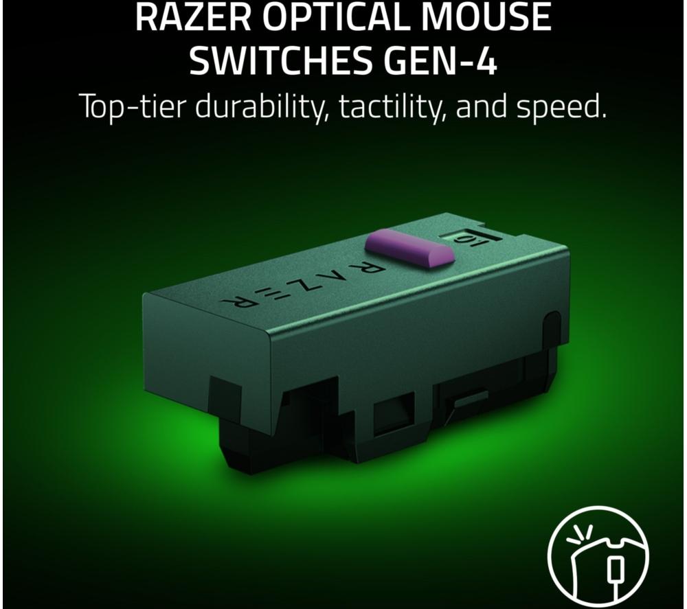 RAZER DeathAdder V4 Pro Wireless Optical Gaming Mouse - White image number 7 of 10