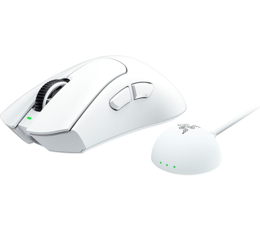 RAZER DeathAdder V4 Pro Wireless Optical Gaming Mouse - White image number 9 of 10