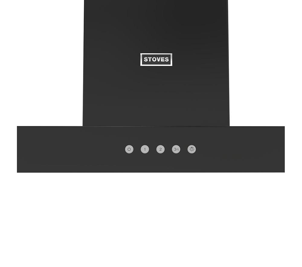 STOVES Sterling 90T Flat Chimney Cooker Hood - Black image number 2 of 3