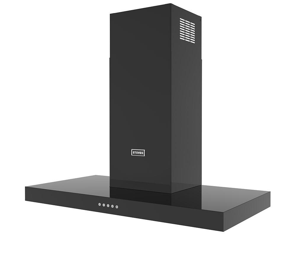 STOVES Sterling 90T Flat Chimney Cooker Hood - Black image number 3 of 3