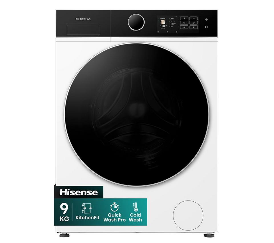 HISENSE KitchenFit 5i Series WF5I9043BWFS WiFi-enabled 9 kg 1400 Spin Washing Machine - White