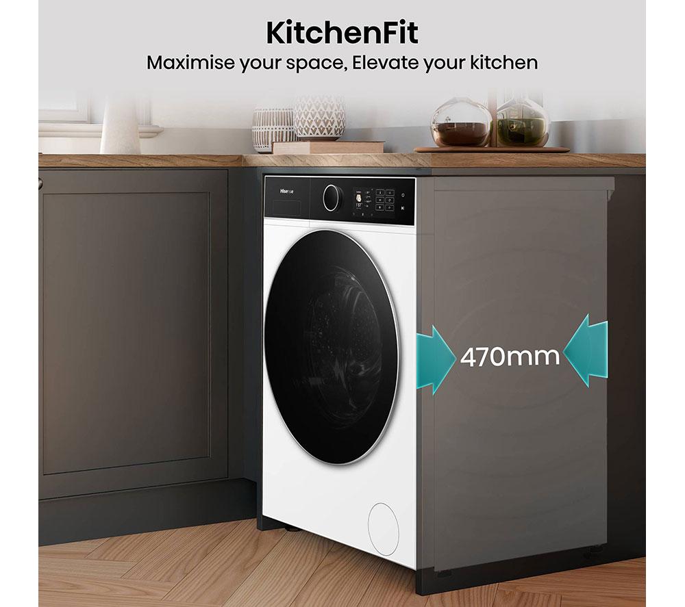 HISENSE KitchenFit 5i Series WF5I9043BWFS WiFi-enabled 9 kg 1400 Spin Washing Machine - White image number 6 of 27