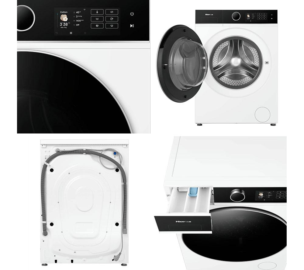 HISENSE KitchenFit 5i Series WF5I9043BWFS WiFi-enabled 9 kg 1400 Spin Washing Machine - White image number 13 of 27