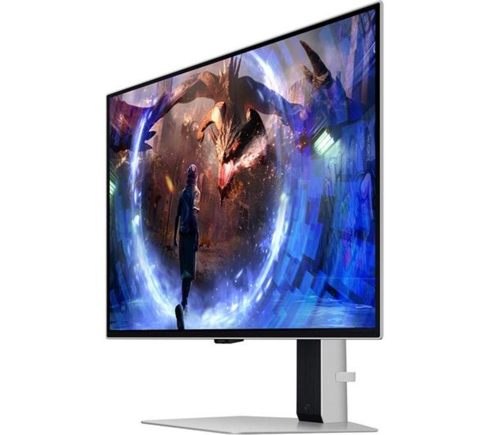 SAMSUNG Odyssey G6 LS27DG602SUXXU Quad HD 27" OLED Refurbished Gaming Monitor - Silver (Very Good Condition) image number 7 of 19