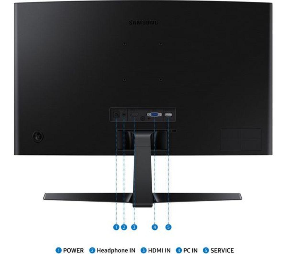SAMSUNG LS24D366GAUXXU Full HD 24" Curved VA LCD Refurbished Monitor - Black (Very Good Condition) image number 6 of 6