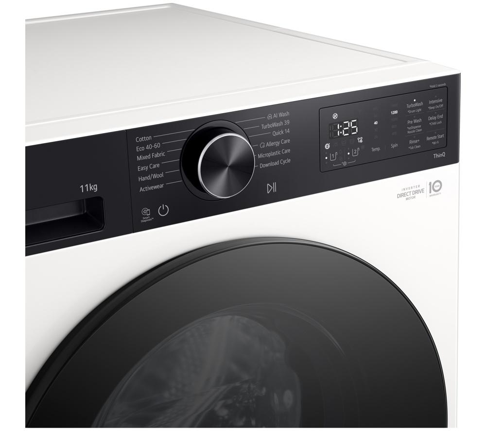 LG Series 5 ezDispense F4X5511THB WiFi-enabled 11 kg 1400 Spin Washing Machine - White image number 12 of 18