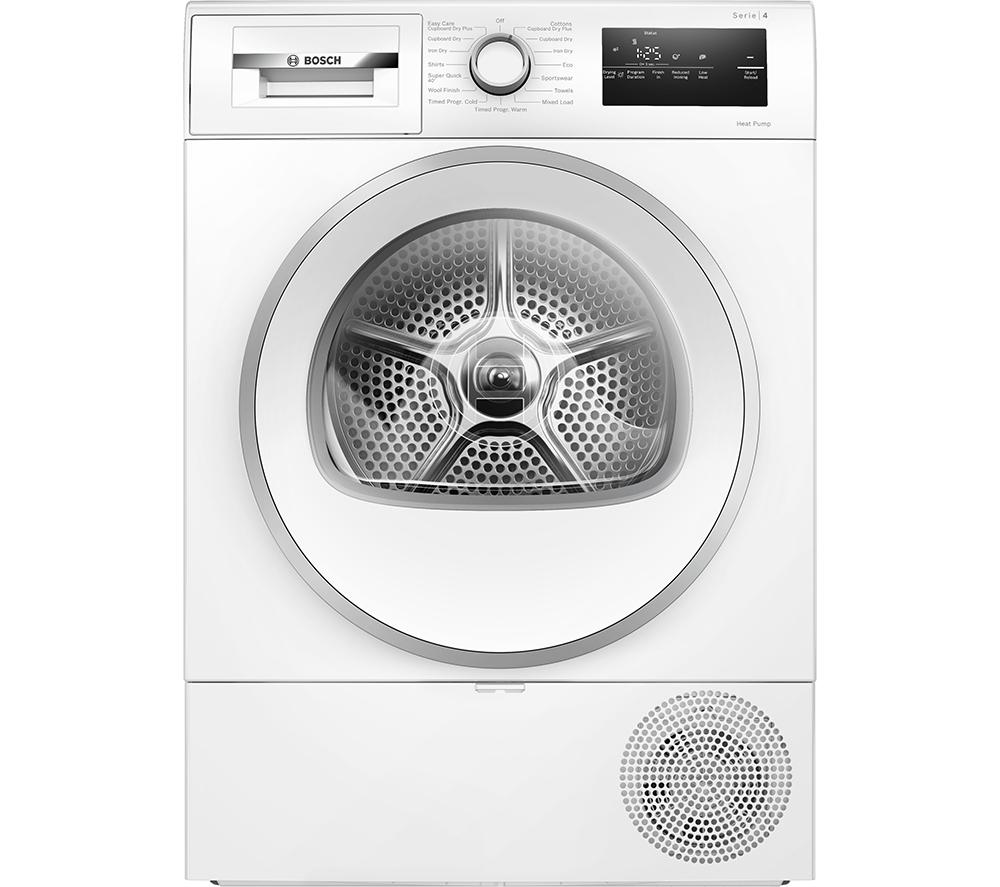 BOSCH Series 4 WTH85226GB 8 kg Heat Pump Tumble Dryer – White, White