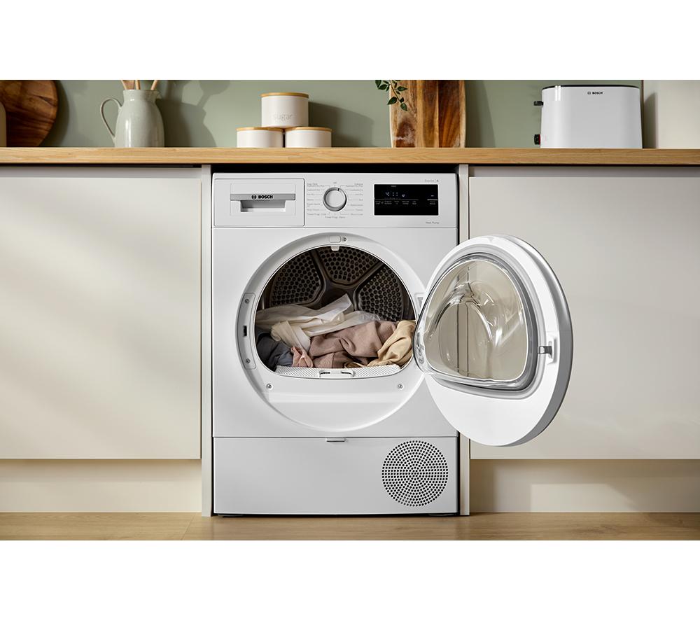 BOSCH Series 4 WTH85226GB 8 kg Heat Pump Tumble Dryer - White image number 9 of 16
