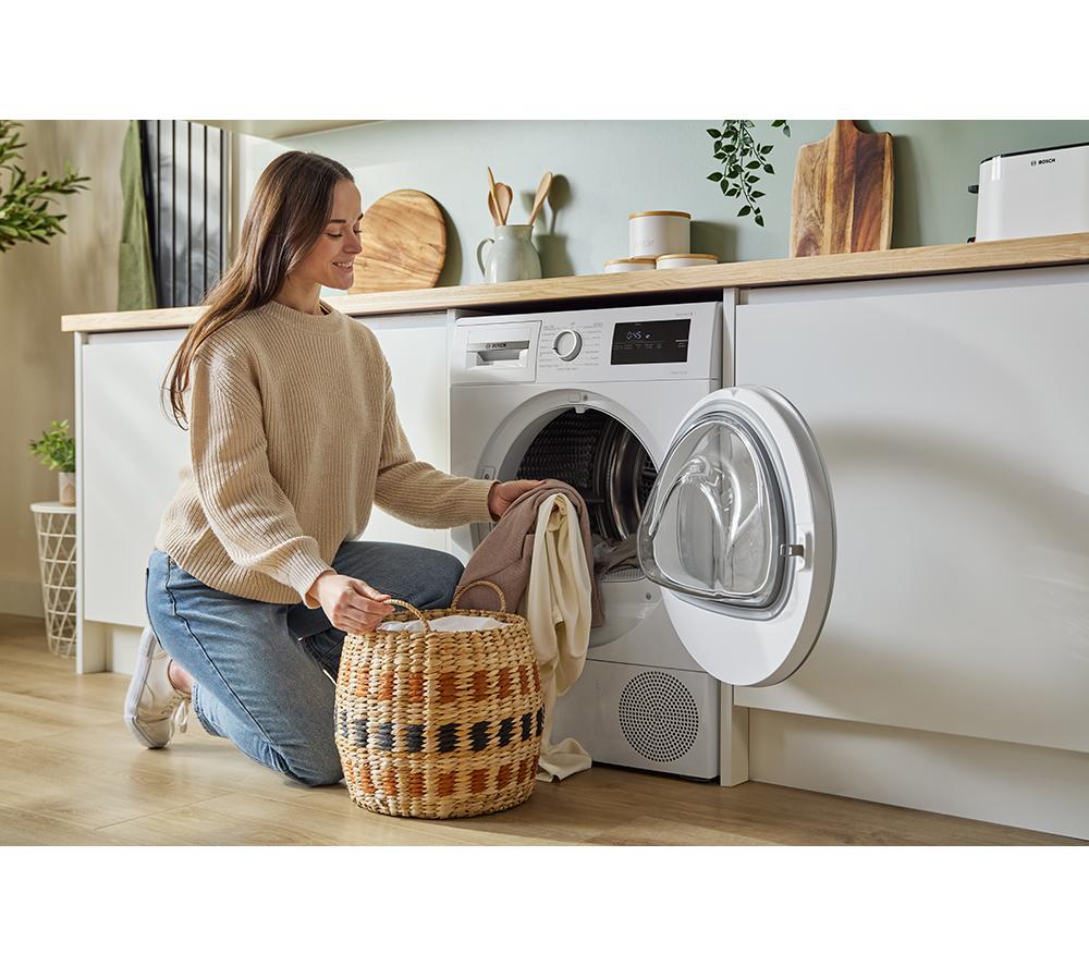 BOSCH Series 4 WTH85226GB 8 kg Heat Pump Tumble Dryer - White image number 10 of 16