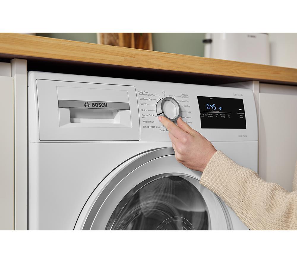 BOSCH Series 4 WTH85226GB 8 kg Heat Pump Tumble Dryer - White image number 11 of 16