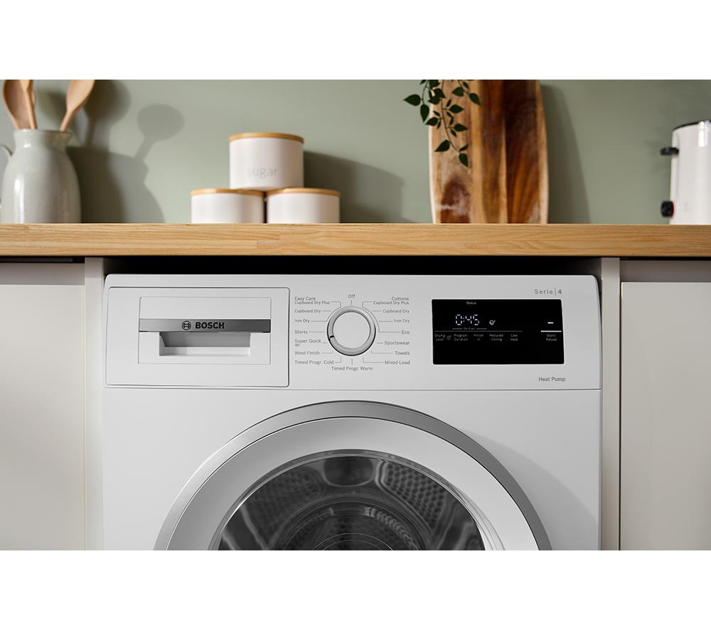 BOSCH Series 4 WTH85226GB 8 kg Heat Pump Tumble Dryer - White image number 13 of 16
