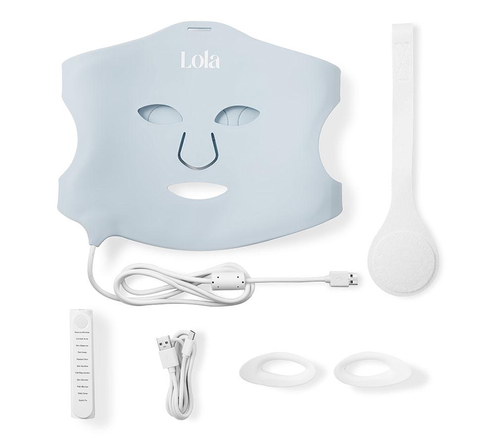 LOLA Superglow LED Face Mask - Baby Blue image number 2 of 15