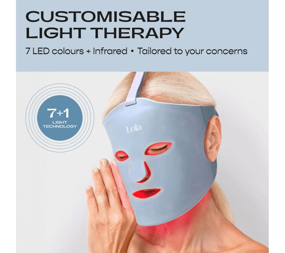 LOLA Superglow LED Face Mask - Baby Blue image number 8 of 15