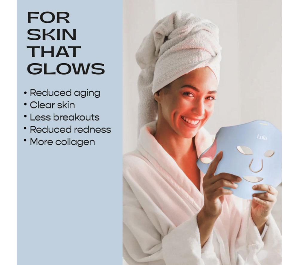 LOLA Superglow LED Face Mask - Baby Blue image number 9 of 15