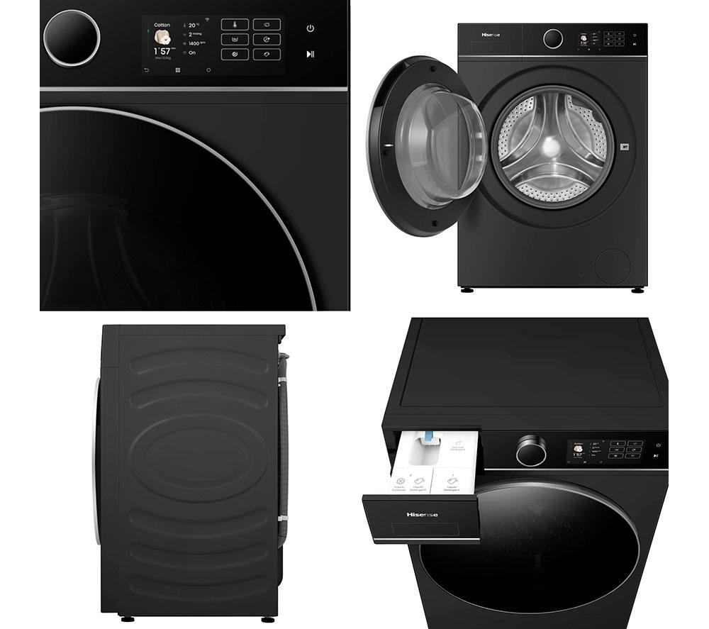 HISENSE KitchenFit 5i Series WF5I1045BBQ WiFi-enabled 10.5 kg 1400 Spin Washing Machine - Black image number 11 of 27
