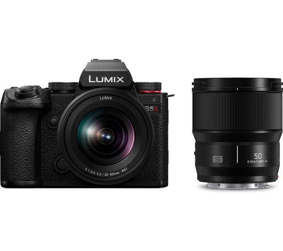 PANASONIC LUMIX DC-S5M2 Mirrorless Camera with S5 II 20-60 mm f/3.5-5.6 Lens & 50 mm f/1.8 Lens
