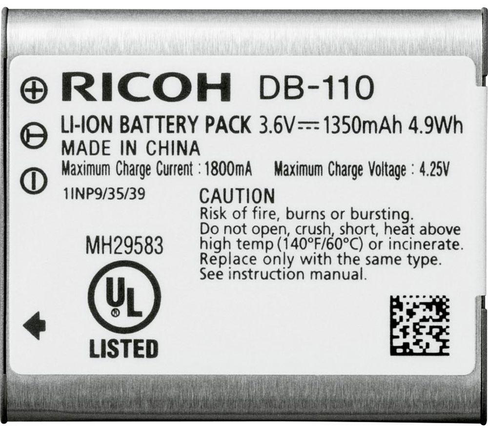 RICOH DB-110 Lithium-ion Rechargeable Battery image number 2 of 3