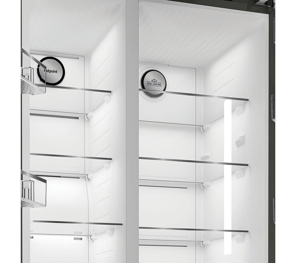HOTPOINT HPG2 6592 XP4UK Dual No Frost American-Style Fridge Freezer - Silver image number 7 of 11