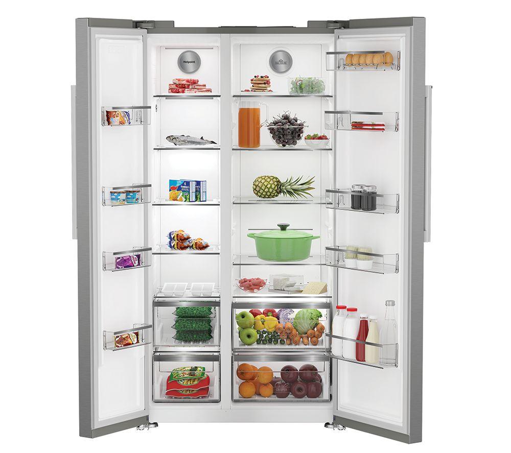 HOTPOINT HPG2 6592 XP4UK Dual No Frost American-Style Fridge Freezer - Silver image number 9 of 11
