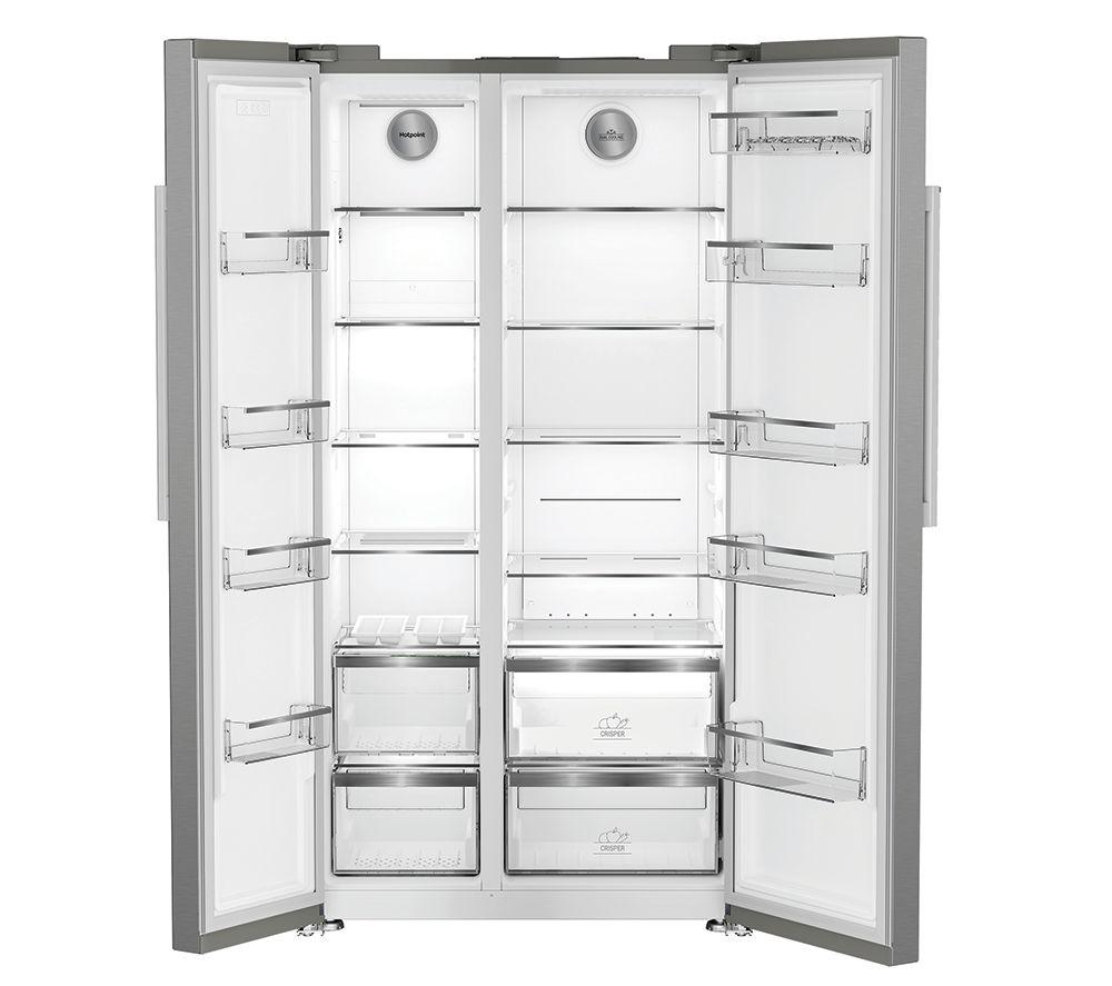 HOTPOINT HPG2 6592 XP4UK Dual No Frost American-Style Fridge Freezer - Silver image number 10 of 11