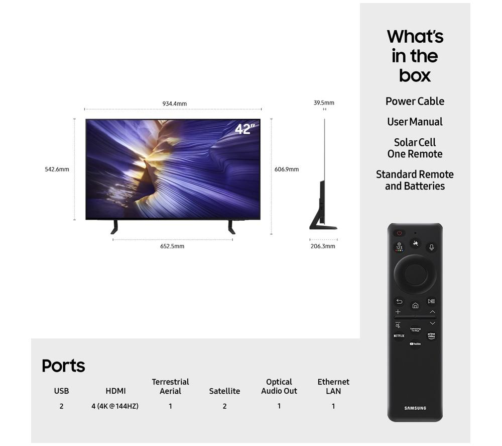 SAMSUNG S90F 42" OLED 4K Vision AI Smart TV 2025 - QE42S90F image number 7 of 11
