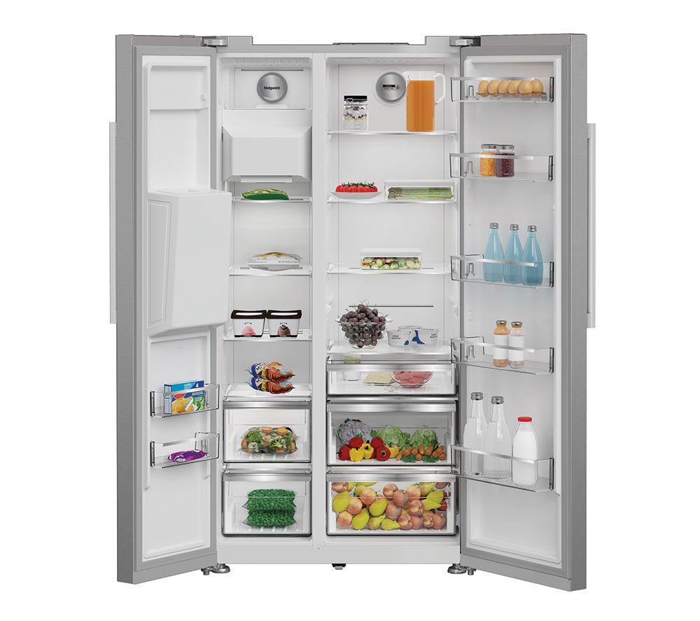 HOTPOINT HPG2 6573W XP4UK Dual No Frost American-Style Fridge Freezer - Silver image number 3 of 12