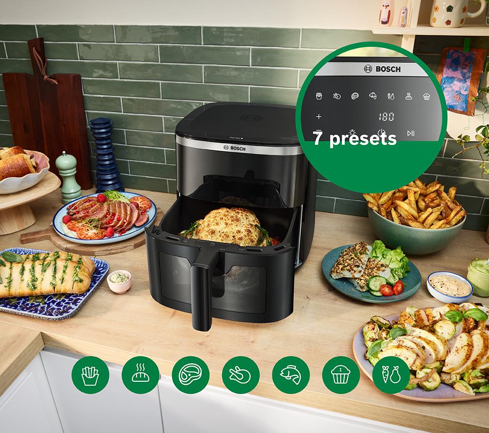 BOSCH Series 6 MAF671B1GB 9-in-1 Air Fryer & Grill - Black image number 9 of 12