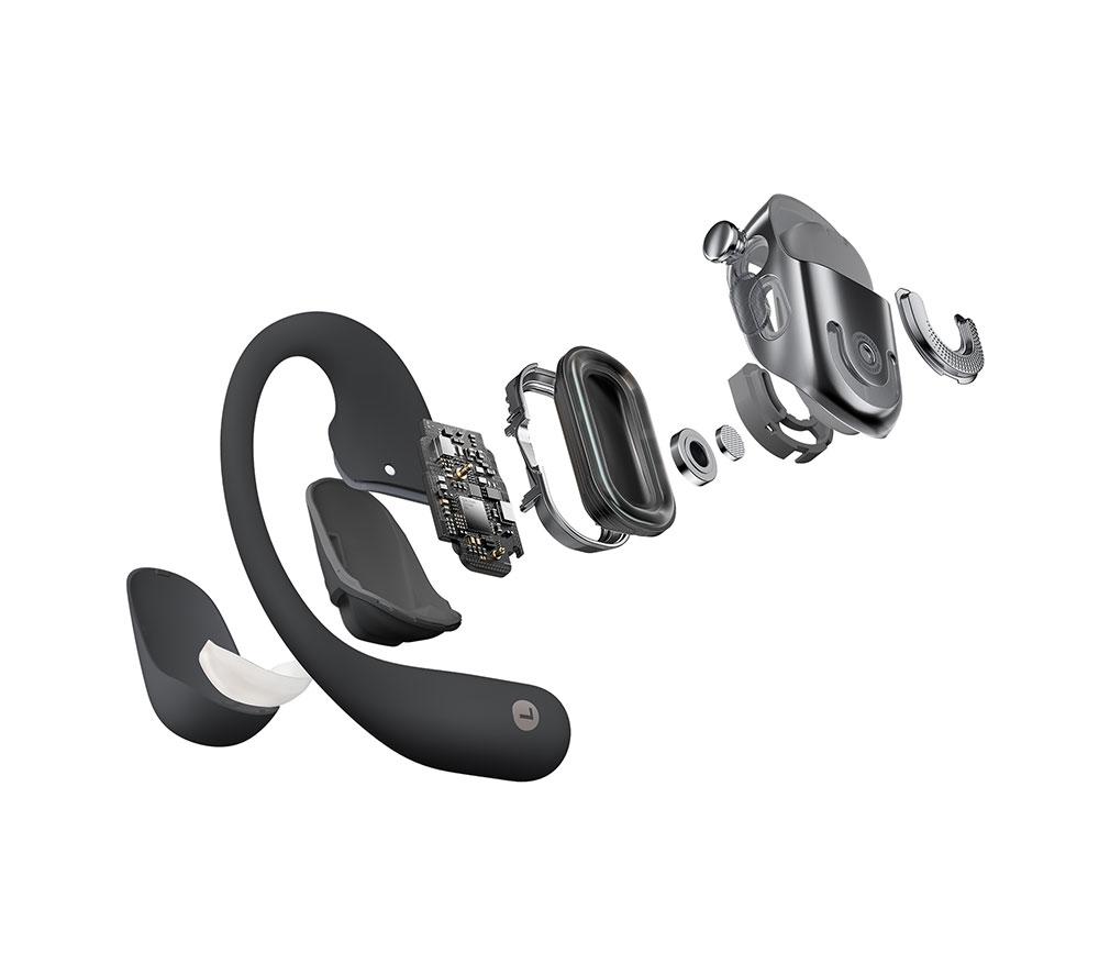 SHOKZ OpenFit 2 Wireless Bluetooth Earbuds - Black image number 3 of 6