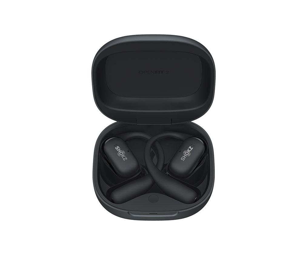 SHOKZ OpenFit 2 Wireless Bluetooth Earbuds - Black image number 4 of 6