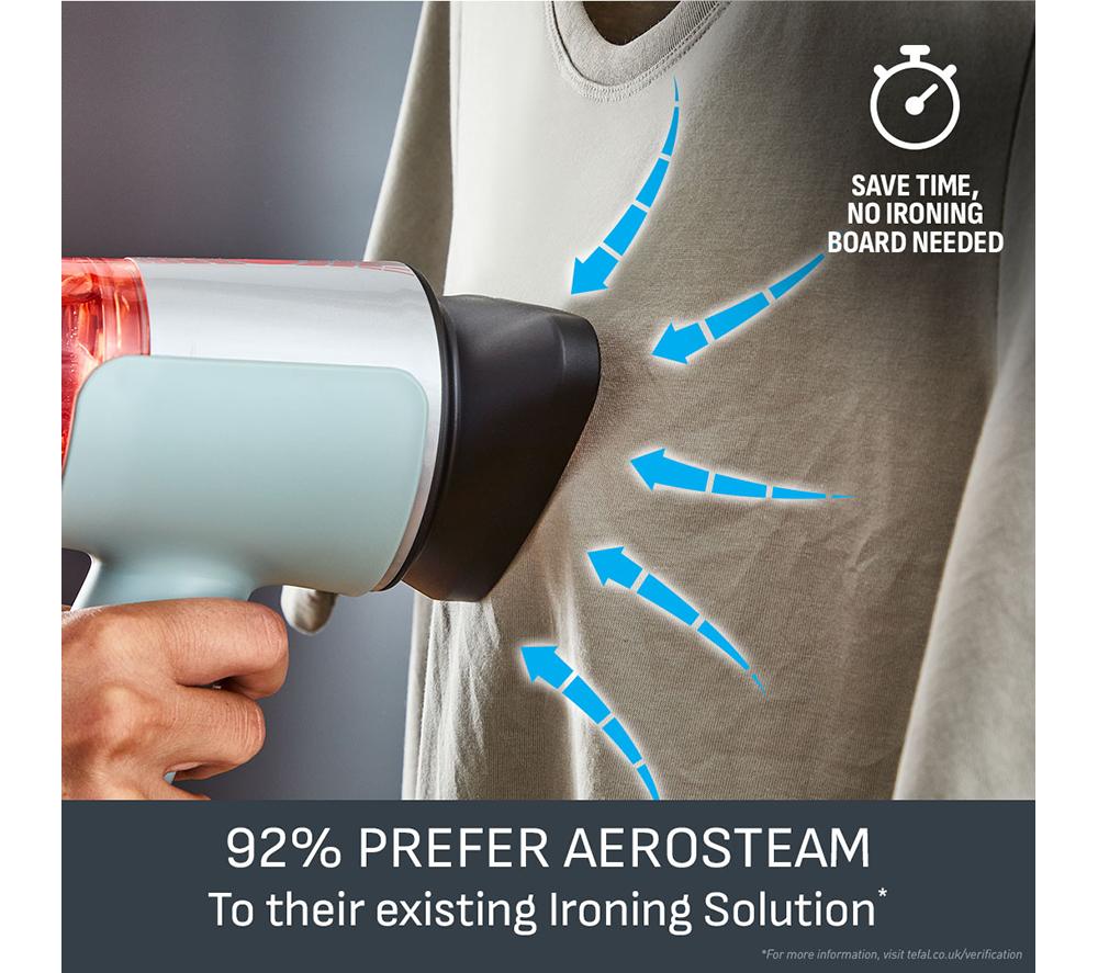 TEFAL AeroSteam DT9814 Clothes Steamer - Sage Green image number 4 of 12